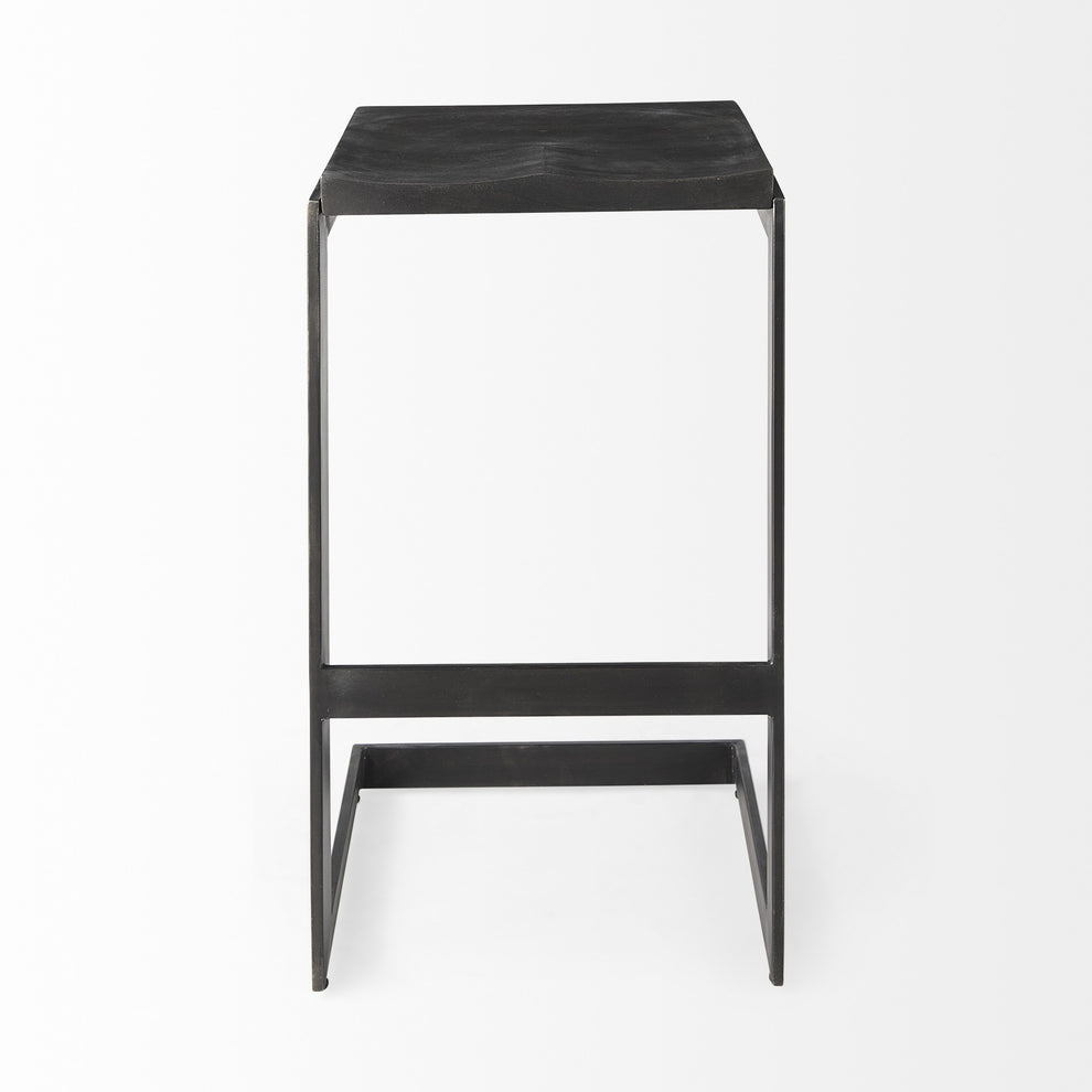 30' Black Cheeky Wood And Metal Bar Stool By Homeroots | Bar Stools | Modishstore - 2