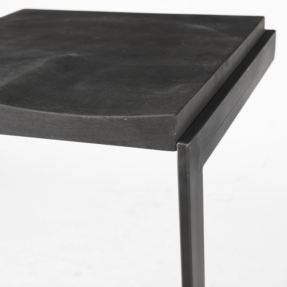 30' Black Cheeky Wood And Metal Bar Stool By Homeroots | Bar Stools | Modishstore - 6