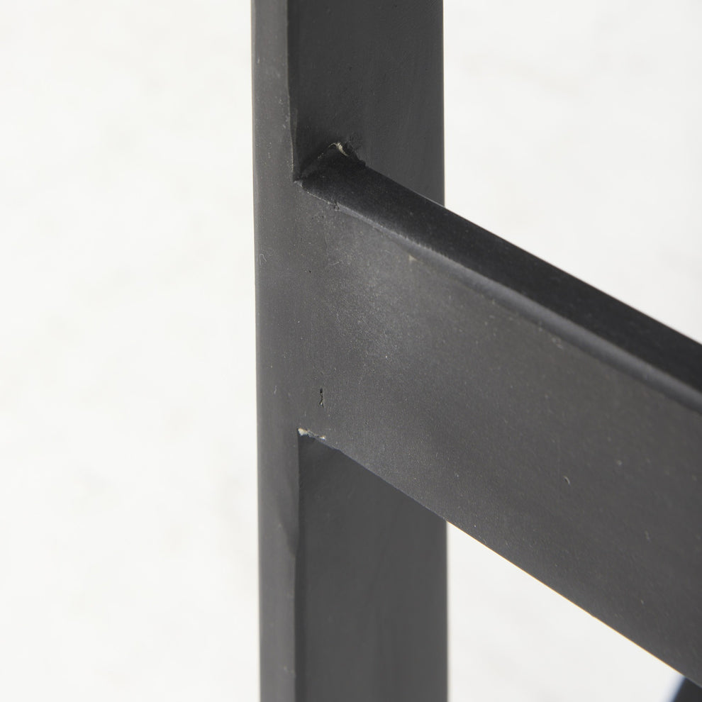 30' Black Cheeky Wood And Metal Bar Stool By Homeroots | Bar Stools | Modishstore - 8