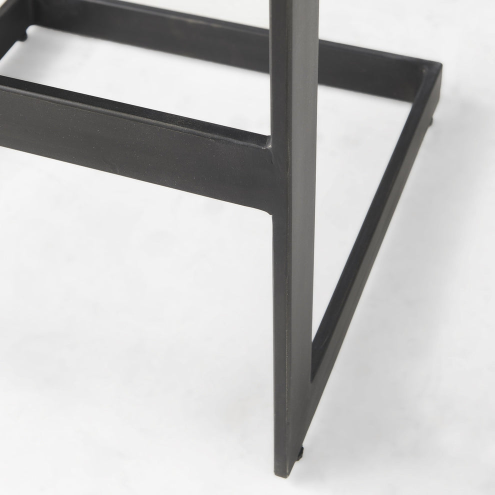 30' Black Cheeky Wood And Metal Bar Stool By Homeroots | Bar Stools | Modishstore - 9