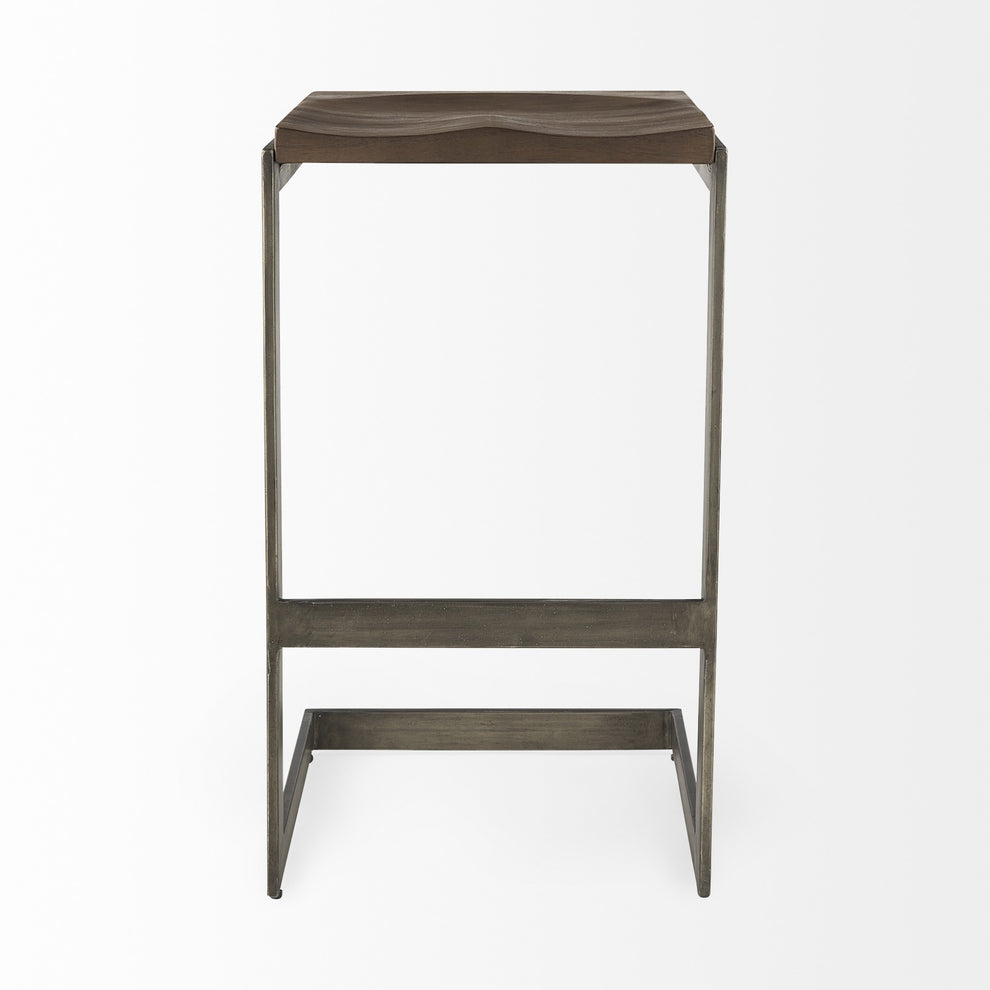 30' Black Cheeky Wood And Metal Bar Stool By Homeroots | Bar Stools | Modishstore - 11