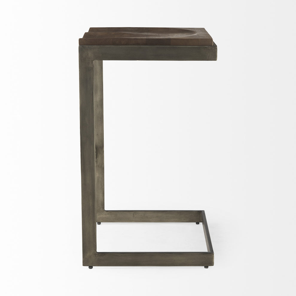 30' Black Cheeky Wood And Metal Bar Stool By Homeroots | Bar Stools | Modishstore - 12