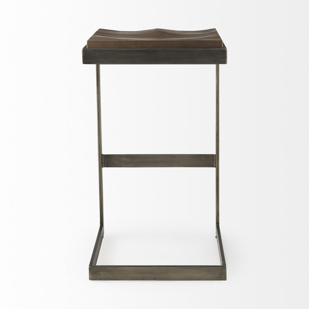 30' Black Cheeky Wood And Metal Bar Stool By Homeroots | Bar Stools | Modishstore - 13
