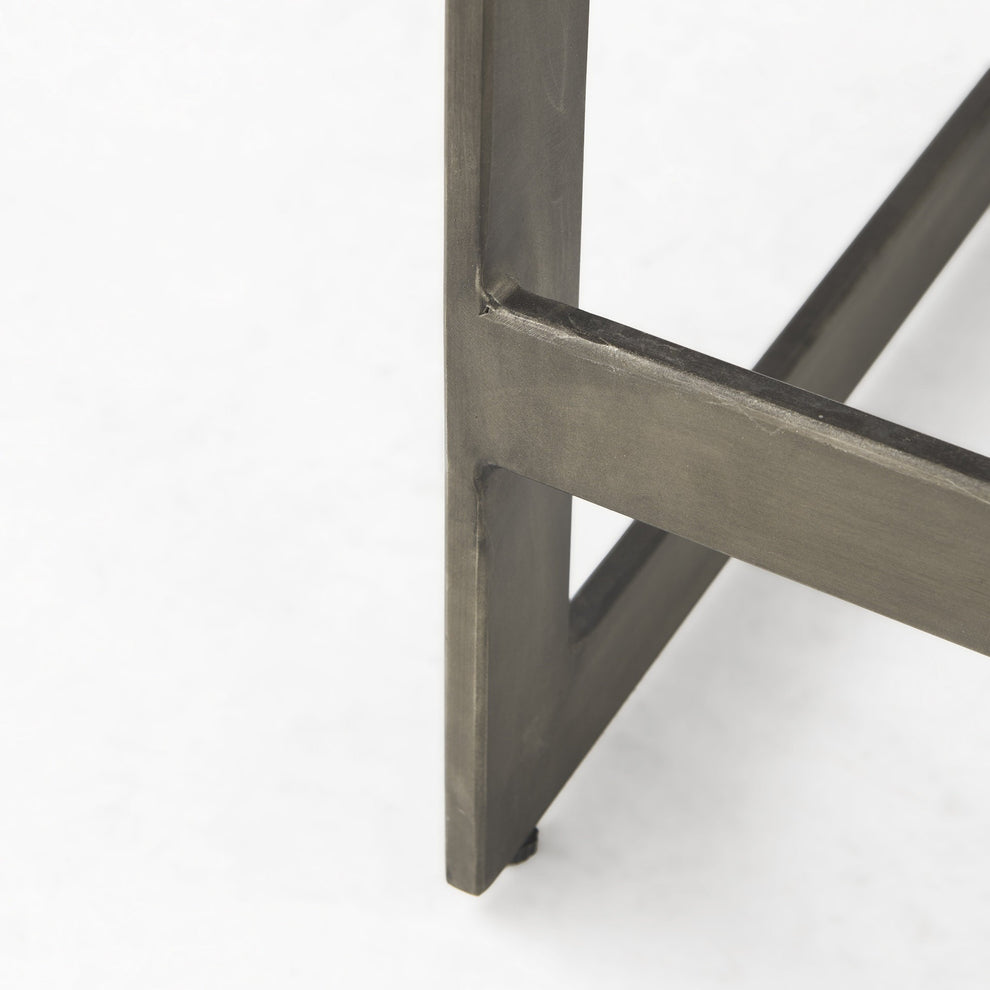 26' Warm Brown Cheeky Wood And Metal Counter Stool By Homeroots | Counter Stools | Modishstore - 8