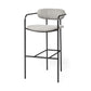Light Gray Black Framed Bar Stool By Homeroots | Bar Stools | Modishstore