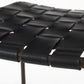 Black Woven Leather Bar Stool By Homeroots | Bar Stools | Modishstore - 5