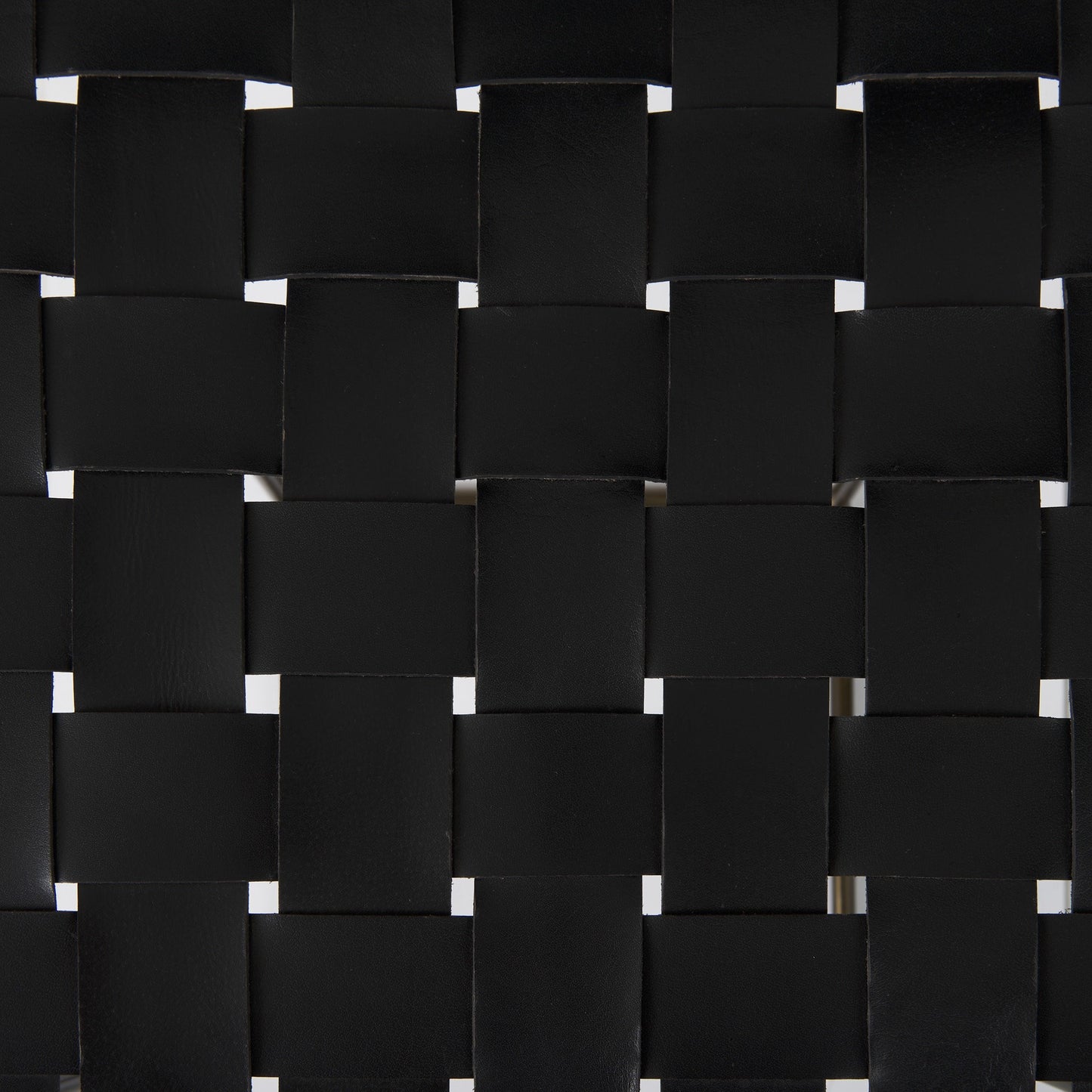 Black Woven Leather Bar Stool By Homeroots | Bar Stools | Modishstore - 6