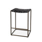 Black Woven Leather Counter Stool By Homeroots | Counter Stools | Modishstore - 2