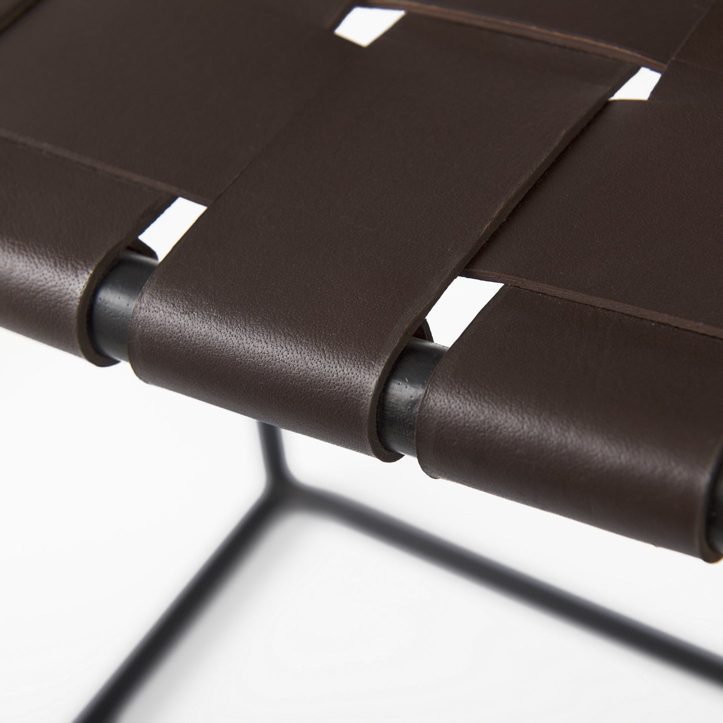 Dark Brown Woven Leather Counter Stool By Homeroots | Counter Stools | Modishstore - 7