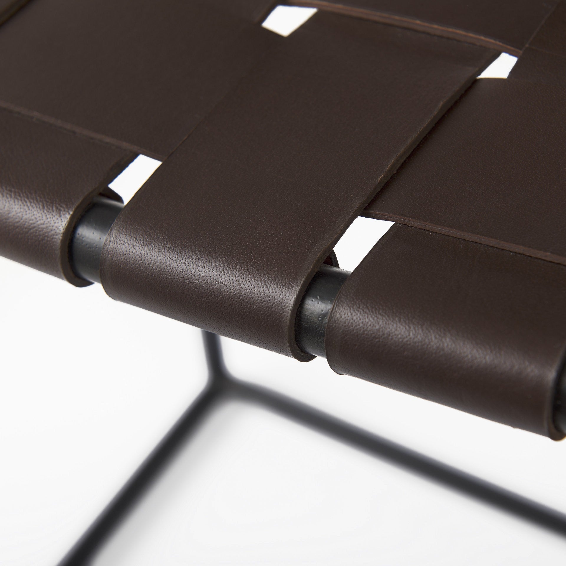 Dark Brown Woven Leather Counter Stool By Homeroots | Counter Stools | Modishstore - 7