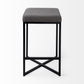 Geo Cube Black Metal And Gray Counter Stool By Homeroots | Counter Stools | Modishstore - 2