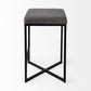 Geo Cube Black Metal And Gray Counter Stool By Homeroots | Counter Stools | Modishstore - 3