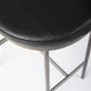 Black Leather Counter Stool With Gold Metal Frame By Homeroots | Counter Stools | Modishstore - 7
