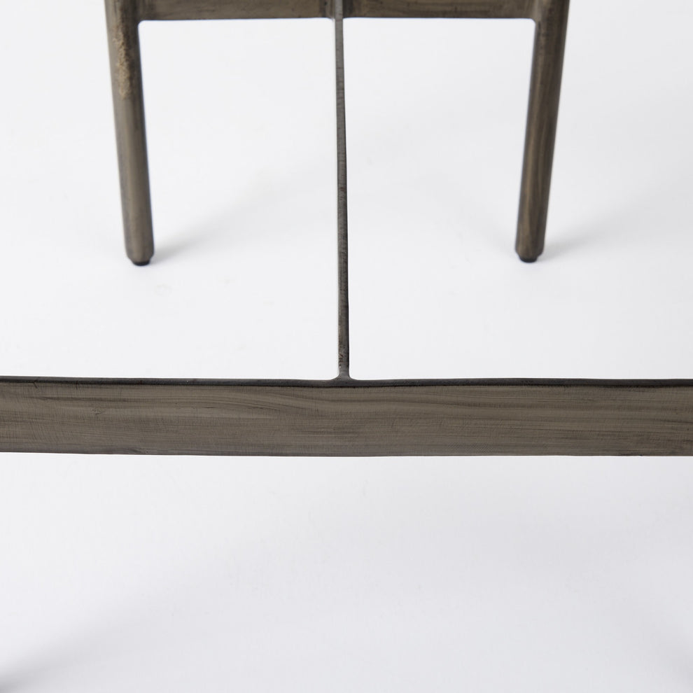 Black Leather Counter Stool With Gold Metal Frame By Homeroots | Counter Stools | Modishstore - 9