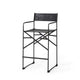 Black Leather Director'S Chair Counter Stool By Homeroots | Bar Stools | Modishstore