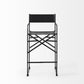 Black Leather Director'S Chair Counter Stool By Homeroots | Bar Stools | Modishstore - 2