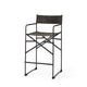 Black Leather Director'S Chair Counter Stool By Homeroots | Bar Stools | Modishstore - 10