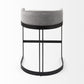 29" Soft Gray And Black Low Back Counter Stool By Homeroots | Counter Stools | Modishstore - 4