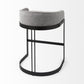 29" Soft Gray And Black Low Back Counter Stool By Homeroots | Counter Stools | Modishstore - 5
