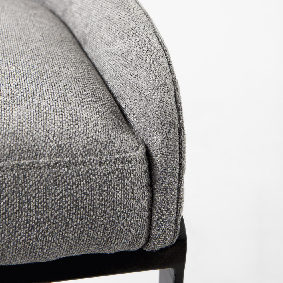 29" Soft Gray And Black Low Back Counter Stool By Homeroots | Counter Stools | Modishstore - 8
