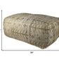 Natural Hemp Textured Rectangle Pouf By Homeroots | Poufs | Modishstore - 2