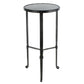 Black and Gray Stone Top Side Table By Homeroots