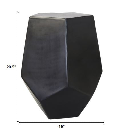 Cast Aluminum Hexagonal Drum Table By Homeroots | Side Tables | Modishstore - 5
