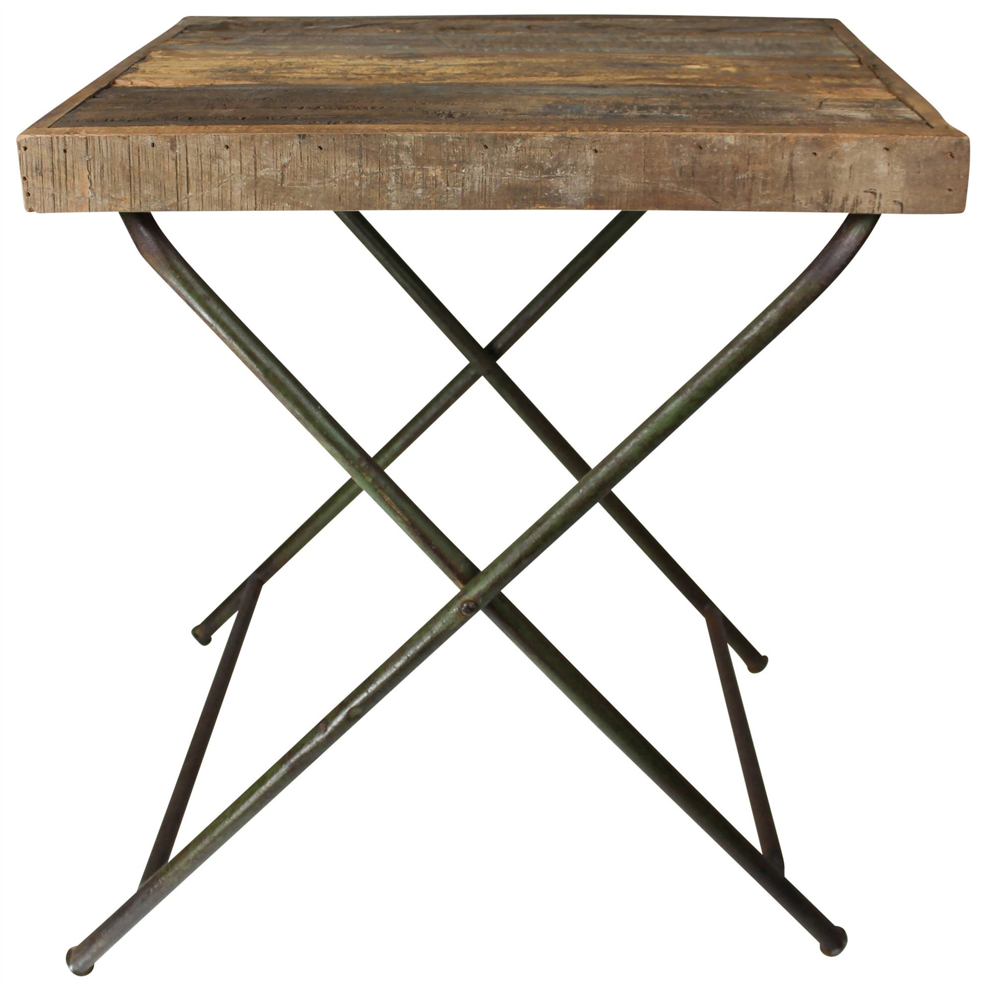 Reclaimed Wood Folding Table By Homeroots | Side Tables | Modishstore - 2