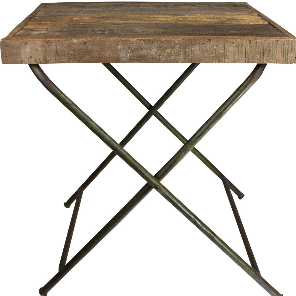 Reclaimed Wood Folding Table By Homeroots | Side Tables | Modishstore - 3