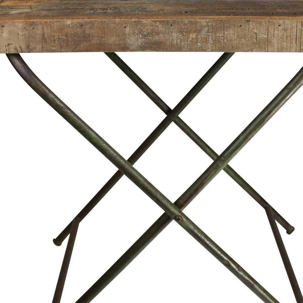 Reclaimed Wood Folding Table By Homeroots | Side Tables | Modishstore - 4