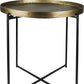 Gold Metal Tray Top Table By Homeroots | Stands | Modishstore - 3