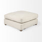 Beige Fabric Covered Full Size Ottoman By Homeroots