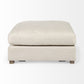 Beige Fabric Covered Full Size Ottoman By Homeroots
