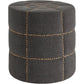 Dark Gray Ottoman with Metal Detailing By Homeroots | Ottomans | Modishstore