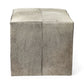 Gray Toned Cowhide Ottoman By Homeroots
