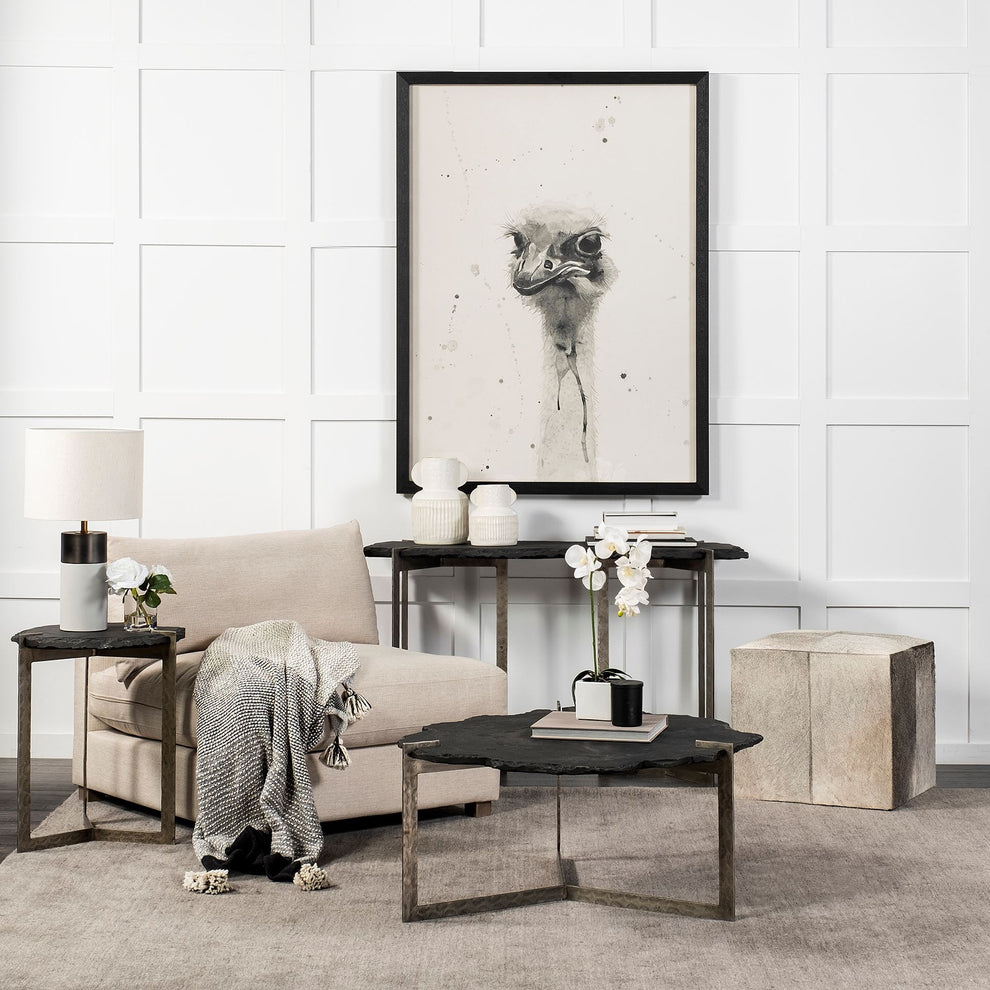 Gray Toned Cowhide Ottoman By Homeroots | Ottomans | Modishstore - 8