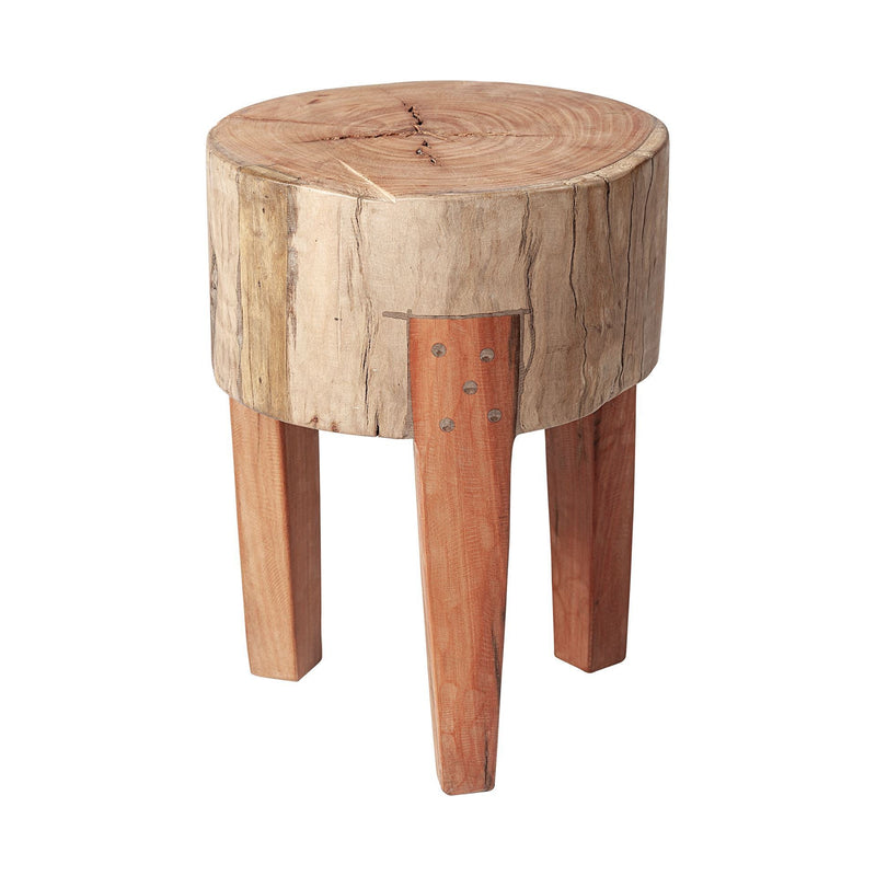 Modern Farmhouse 18' Reclaimed Wood Stool By Homeroots | Stools | Modishstore