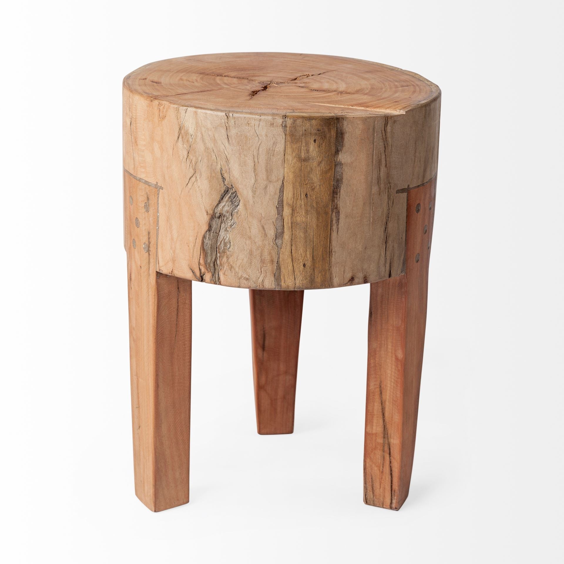 Modern Farmhouse 18' Reclaimed Wood Stool By Homeroots | Stools | Modishstore - 3