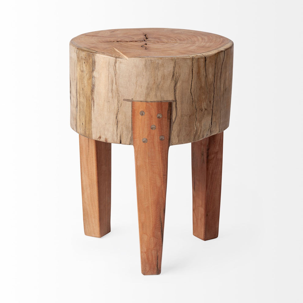 Modern Farmhouse 18' Reclaimed Wood Stool By Homeroots | Stools | Modishstore - 4