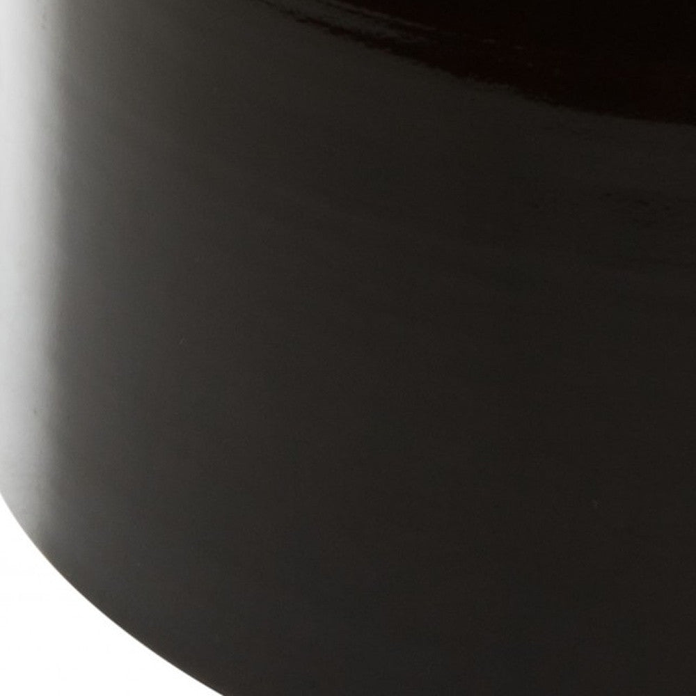 18" Black and Gold Modern Tubular Round Top End Table By Homeroots | End Tables | Modishstore - 8