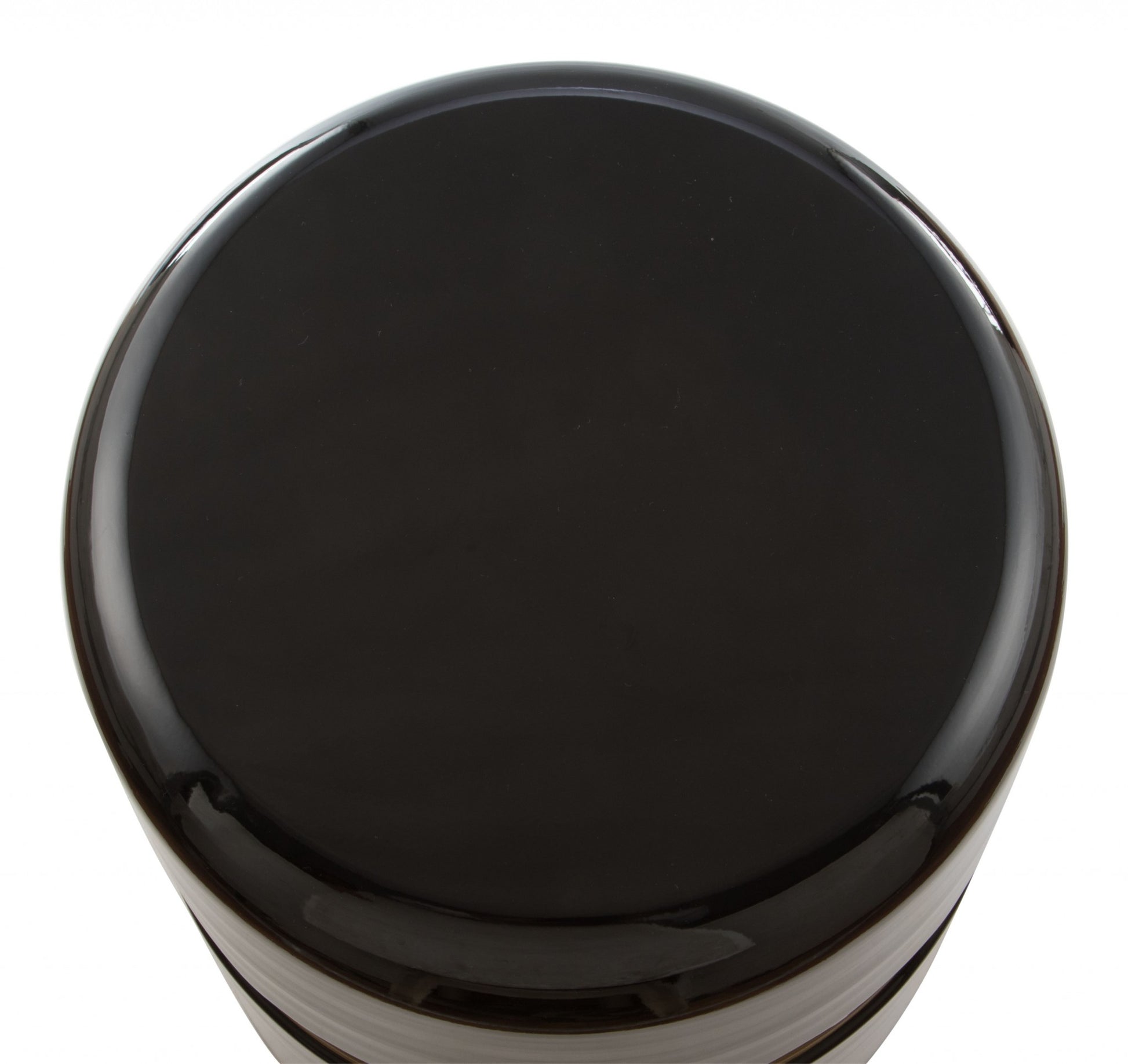 18" Black and Gold Modern Tubular Round Top End Table By Homeroots | End Tables | Modishstore - 4