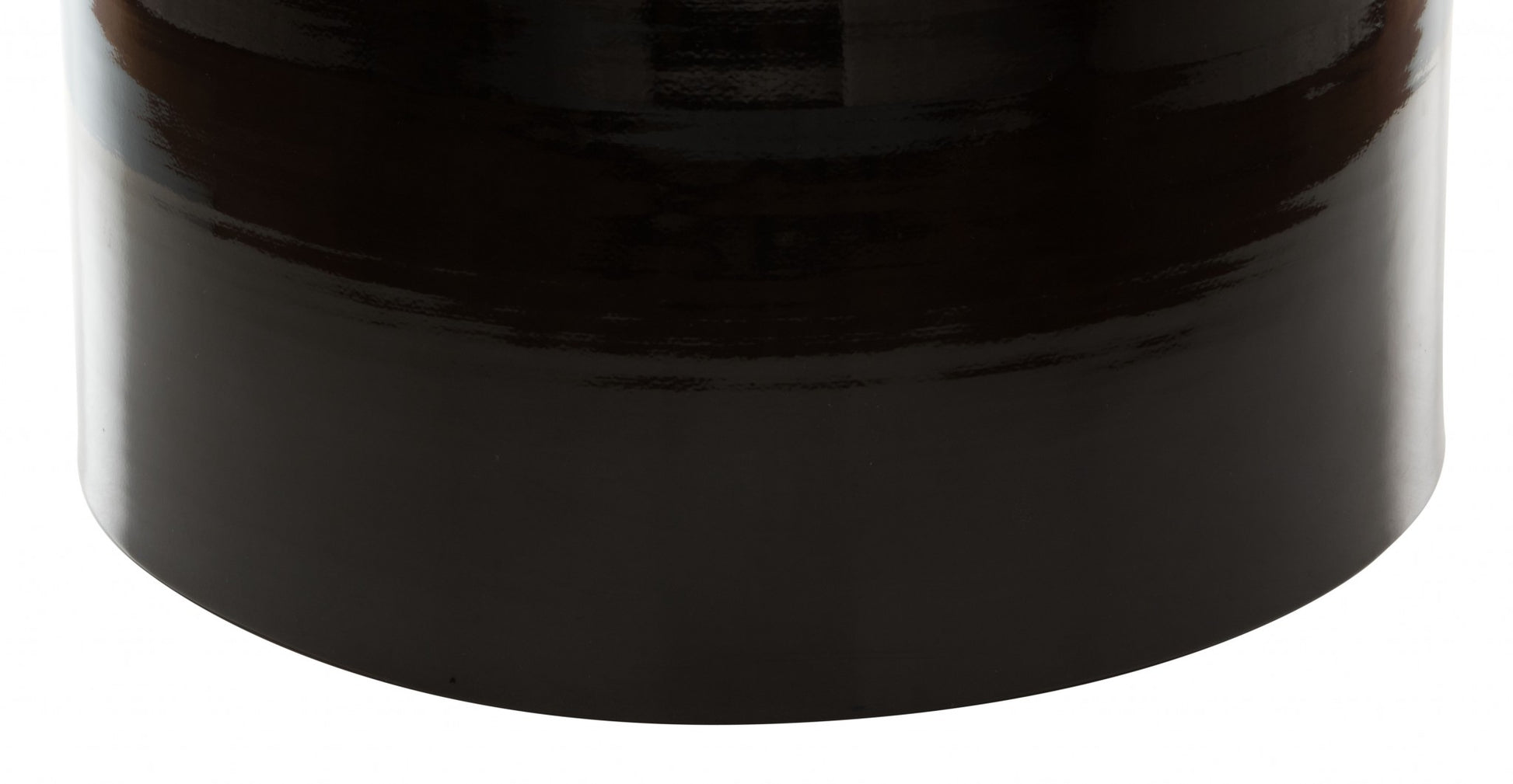 18" Black and Gold Modern Tubular Round Top End Table By Homeroots | End Tables | Modishstore - 7