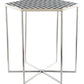 21" Silver And Black And White Stone Hexagon End Table By Homeroots | End Tables | Modishstore - 8