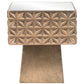 Tribal Gold Mirror Side Table By Homeroots