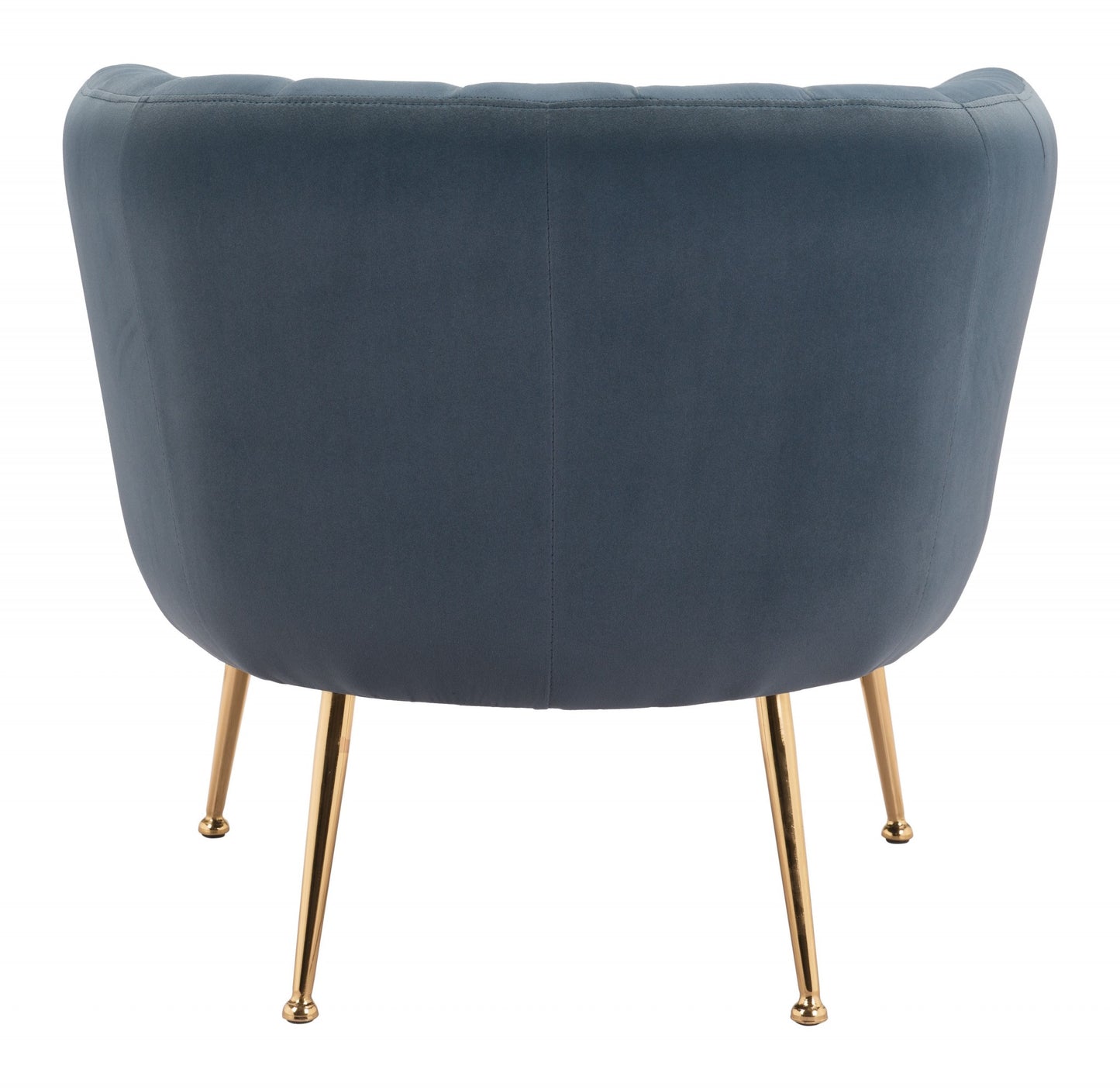 30" Gray And Gold Velvet Tufted Club Chair By Homeroots | Armchairs | Modishstore - 5