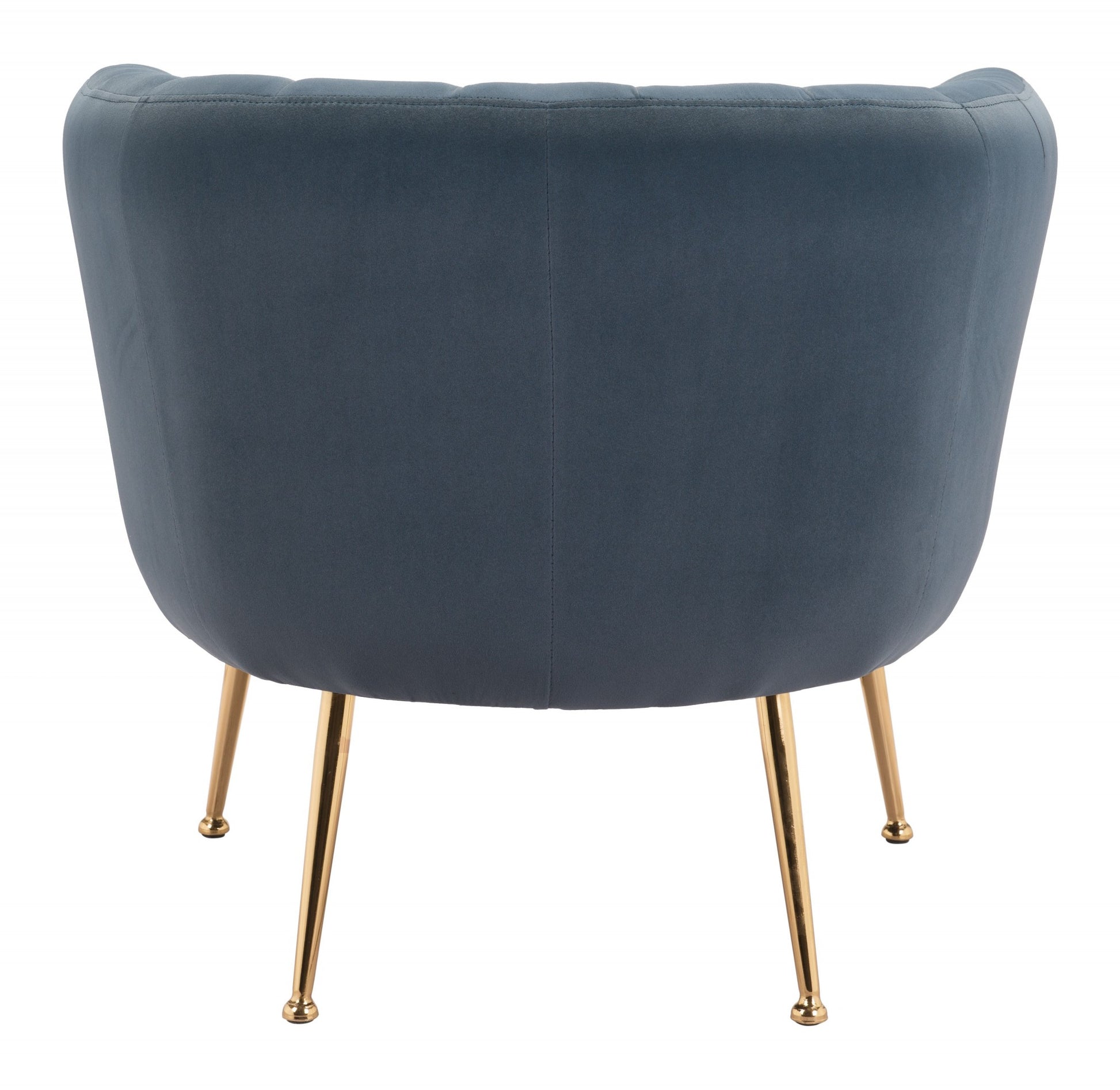 30" Gray And Gold Velvet Tufted Club Chair By Homeroots | Armchairs | Modishstore - 5