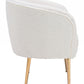 29" Beige Sherpa And Gold Arm Chair By Homeroots | Armchairs | Modishstore - 3