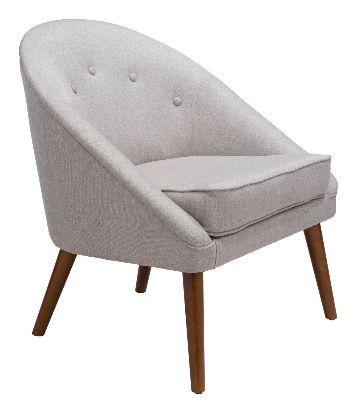 Light Gray Wooden Deep Chair By Homeroots | Armchairs | Modishstore