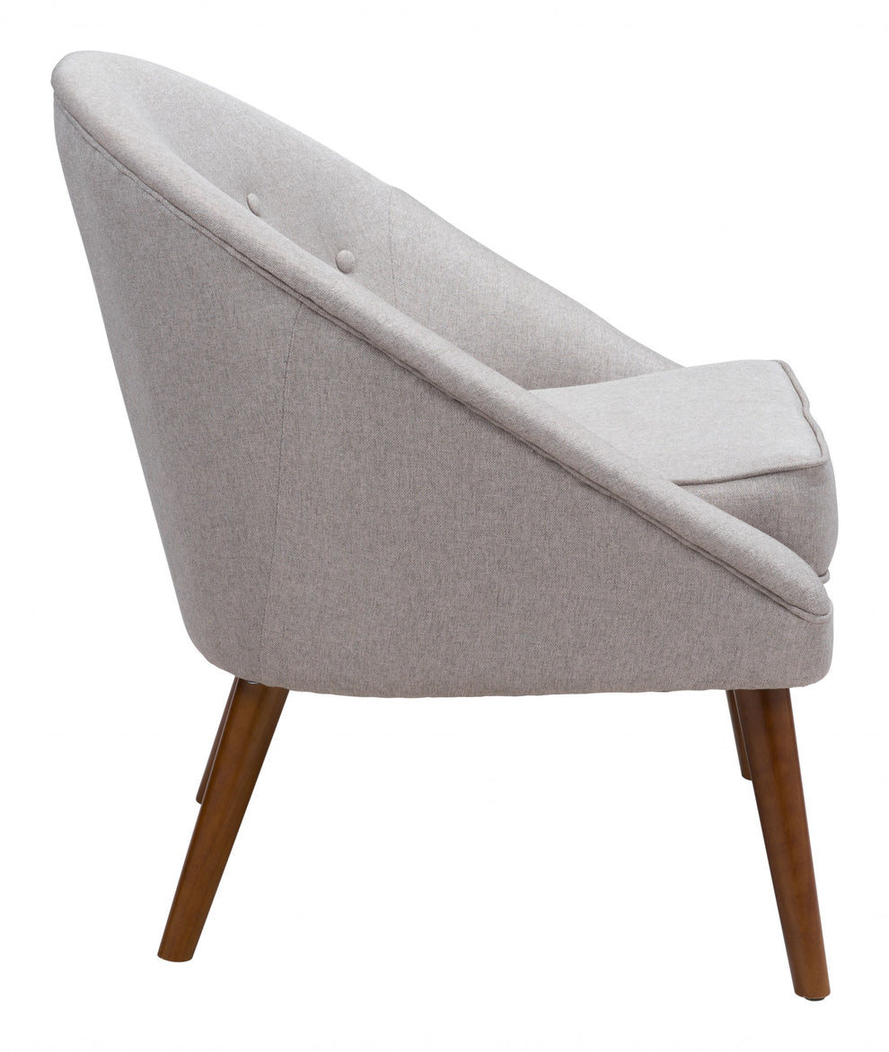 Light Gray Wooden Deep Chair By Homeroots | Armchairs | Modishstore - 2