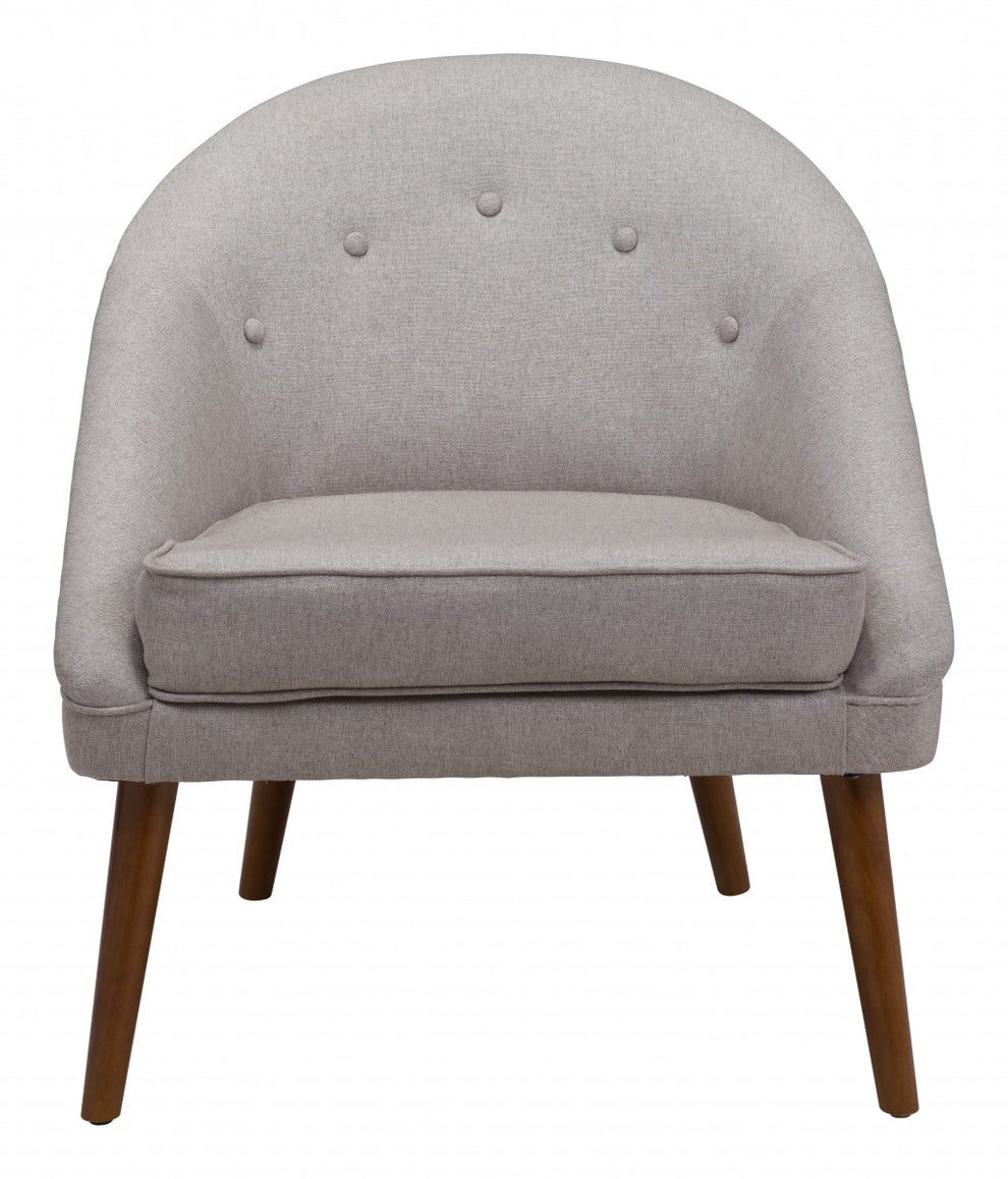 Light Gray Wooden Deep Chair By Homeroots | Armchairs | Modishstore - 3